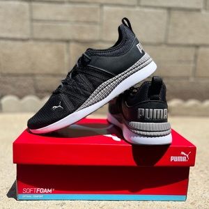 Puma Pacer Netcage Men's Sneakers Black White NWT